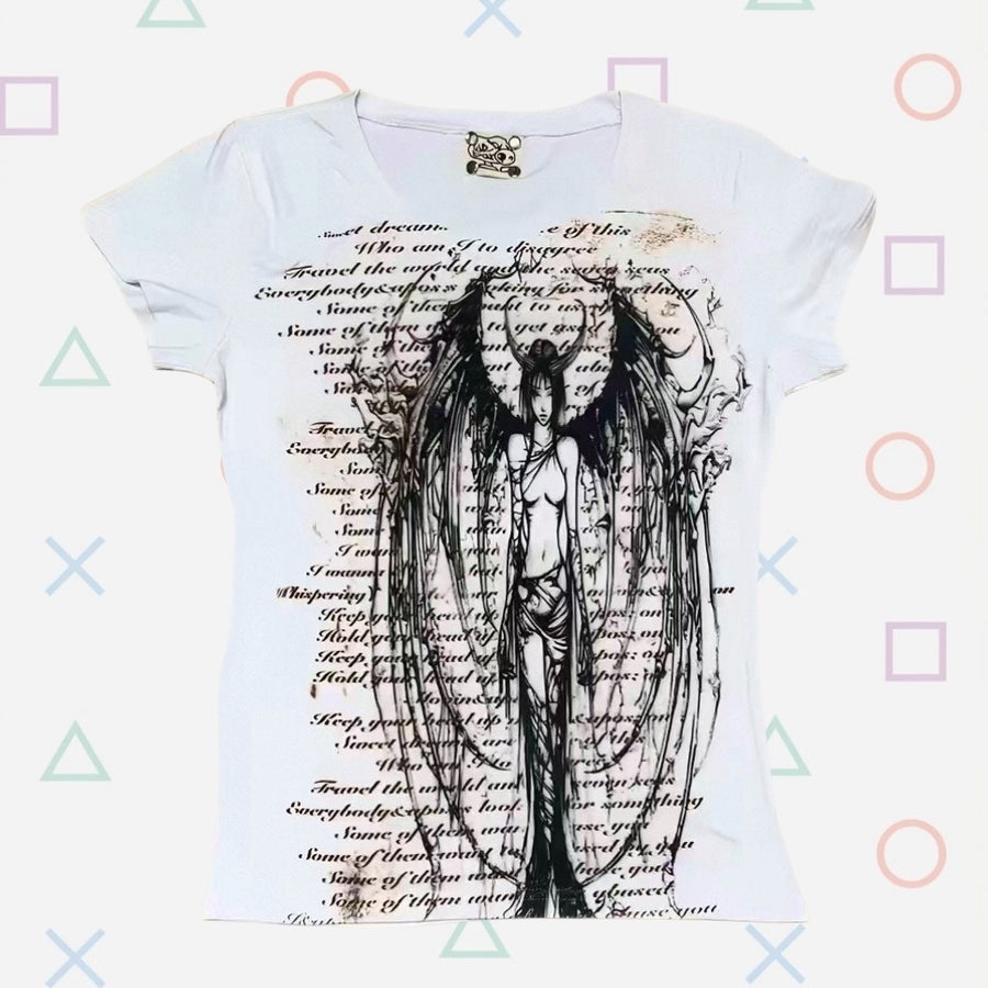 "fallen angel" visual tee