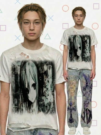 "glitch maiden" damage tee