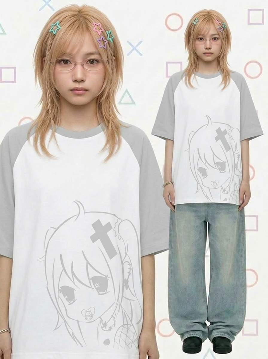"silent cupid" raglan tee