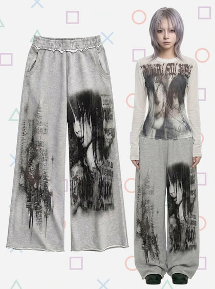 "ghost sketch" sweat pants
