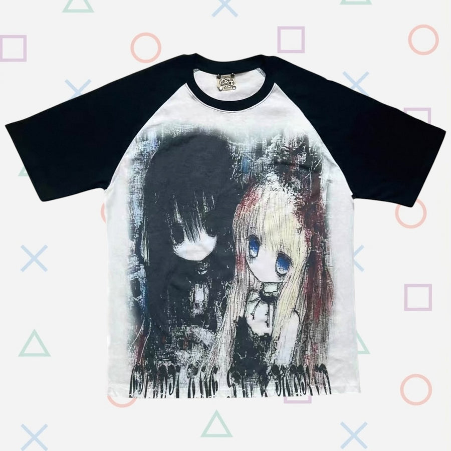 "digital emo" raglan tee