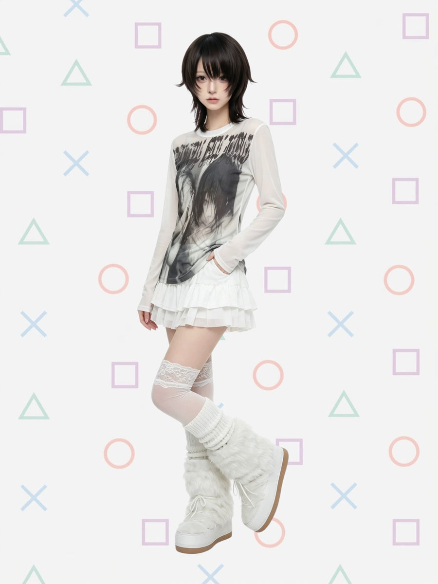 "misty ghost" long tee