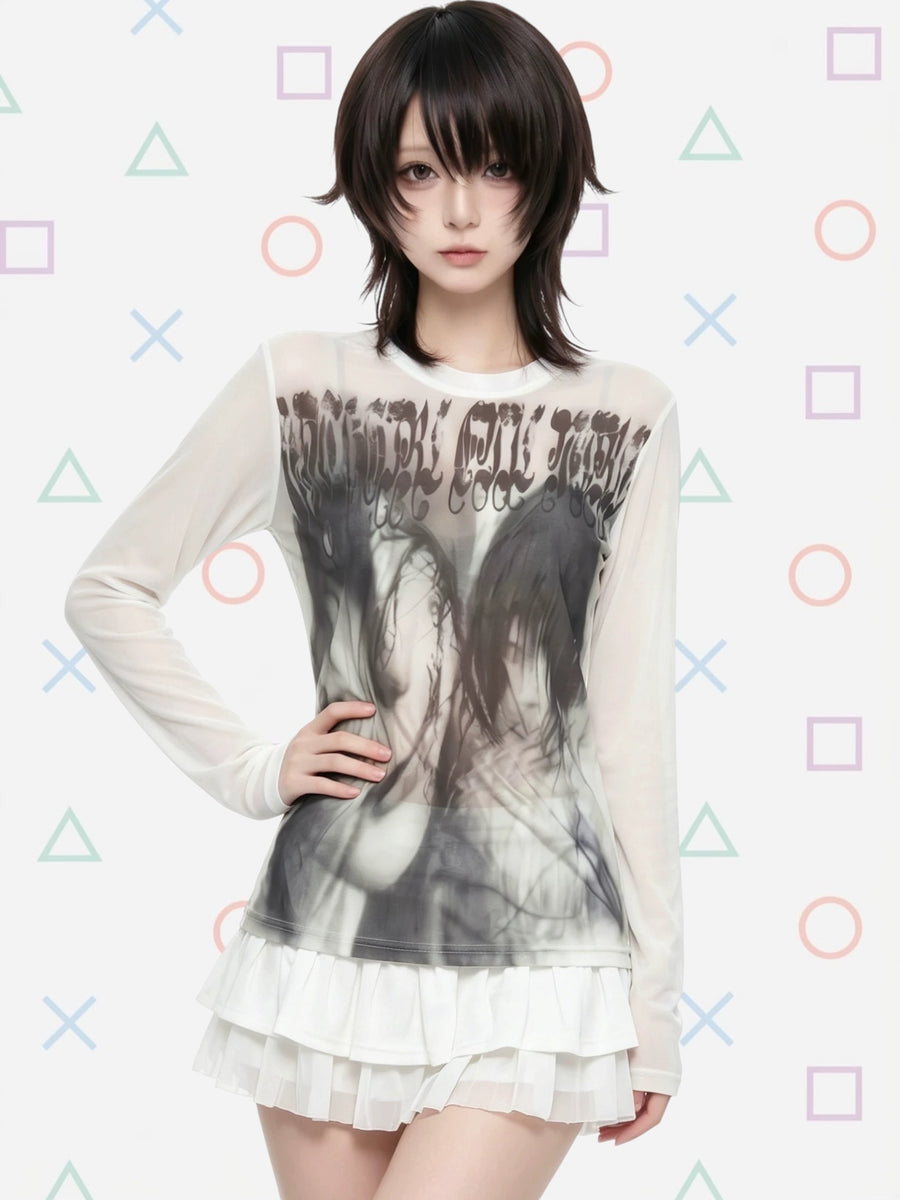 "misty ghost" long tee