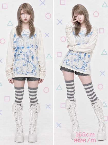 "doodle fever" long tee