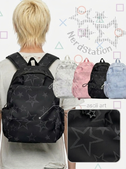 ascii star backpack black