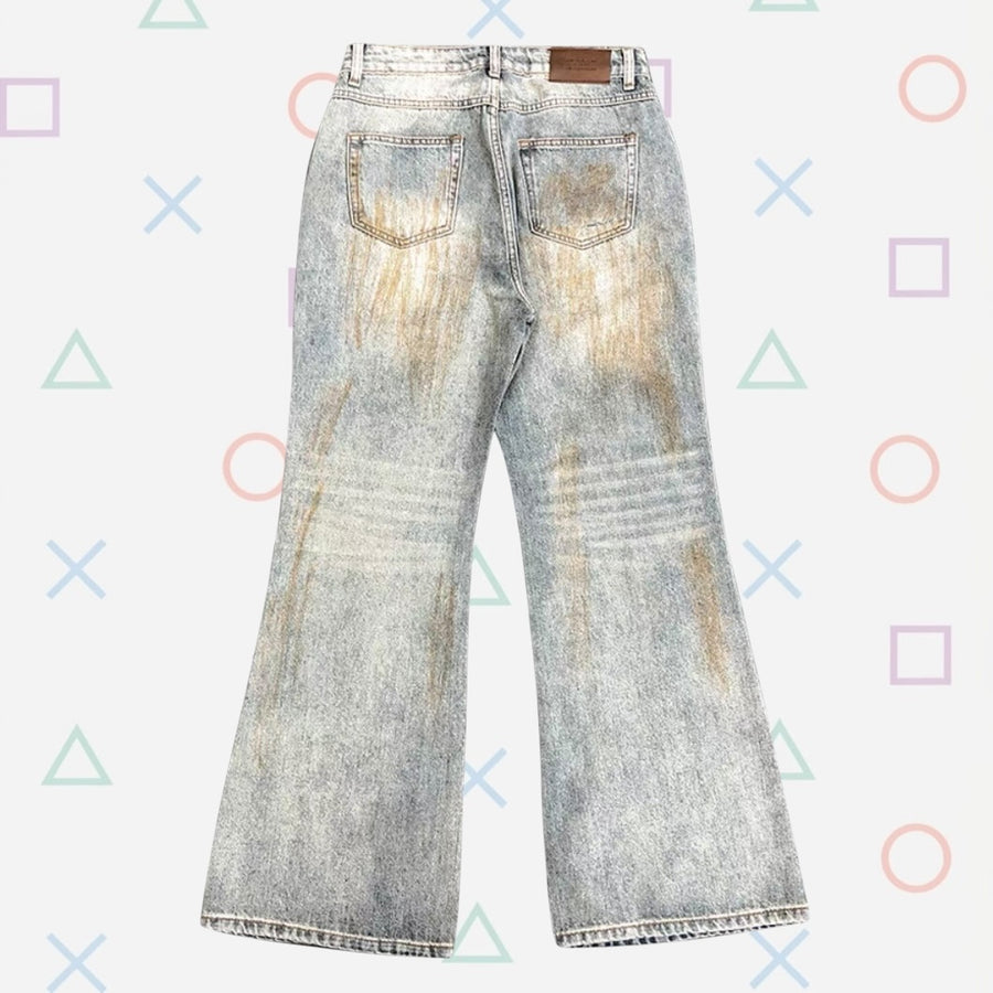 "pinkish tribal" denim
