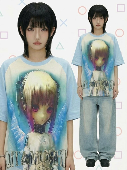 "virtual prayer" raglan tee