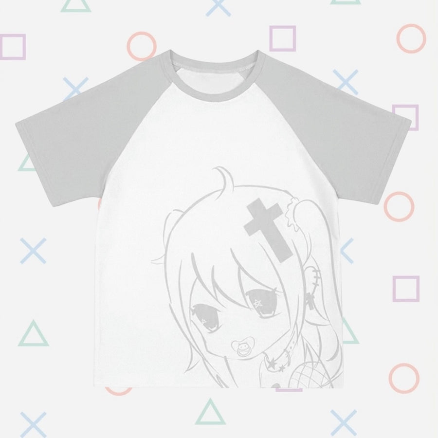 "silent cupid" raglan tee